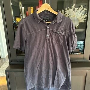 Banana Republic Men's Navy Blue Button Down Shirt